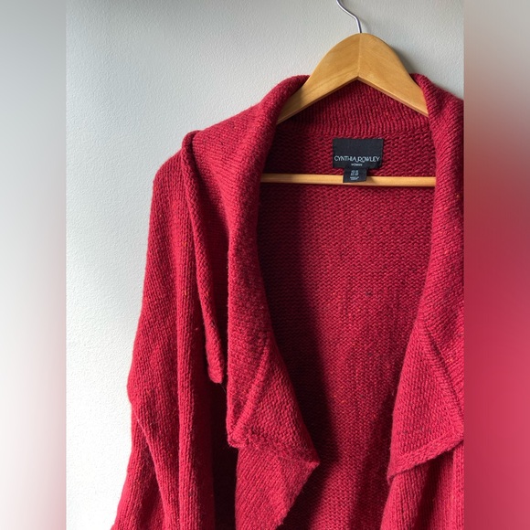 Cynthia Rowley red wool blend knit cardigan - Picture 5 of 7